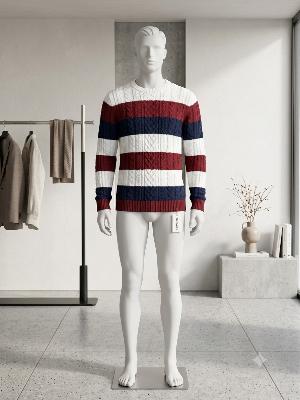 Striped Cable Knit Sweater