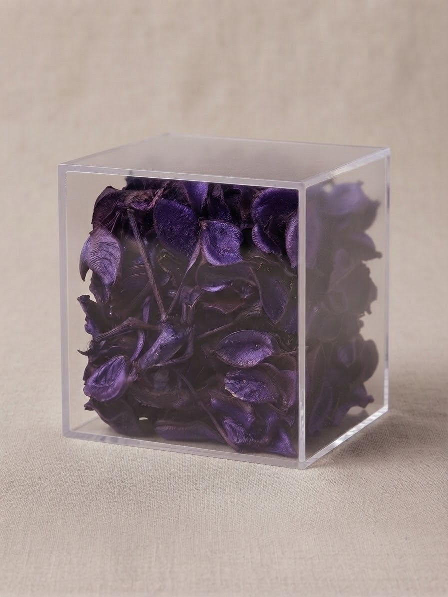 Purple Dried Flowers Box