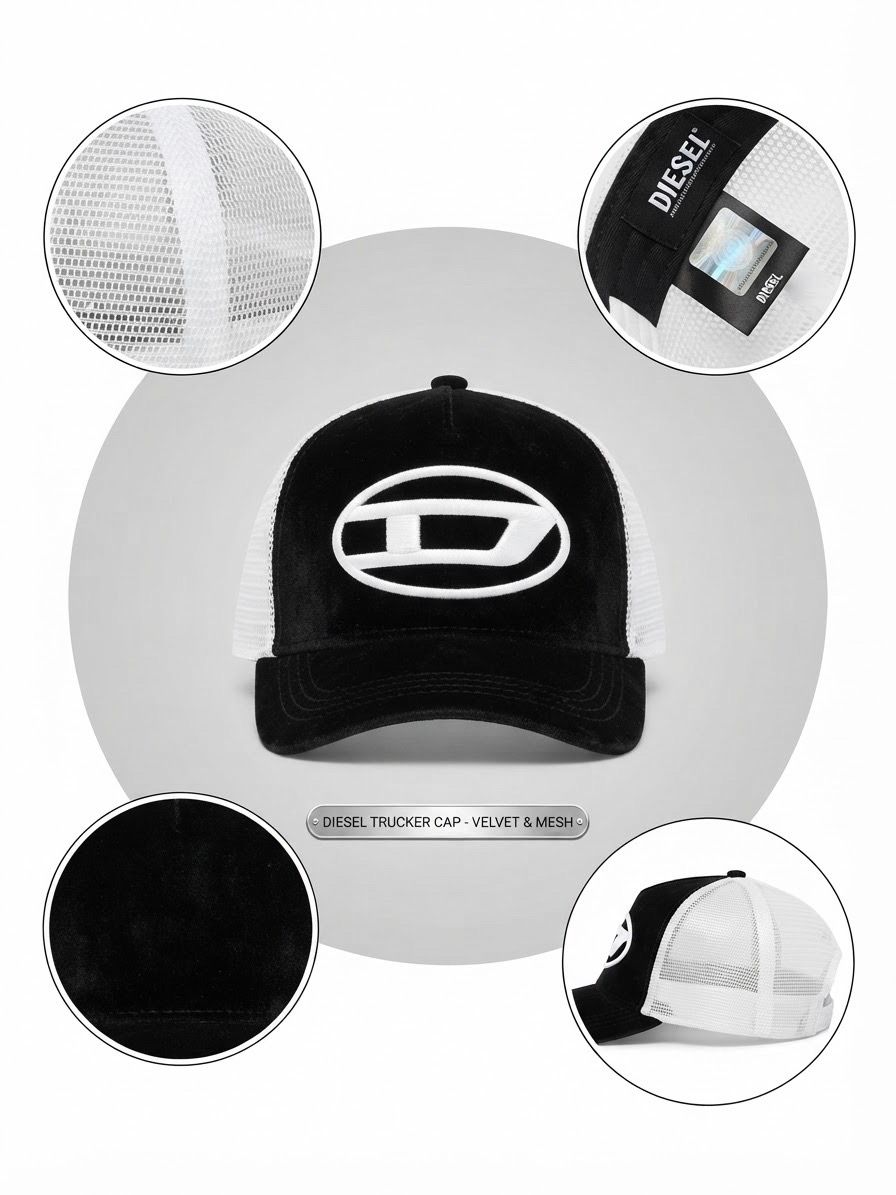 Diesel Trucker Cap - Velvet & Mesh