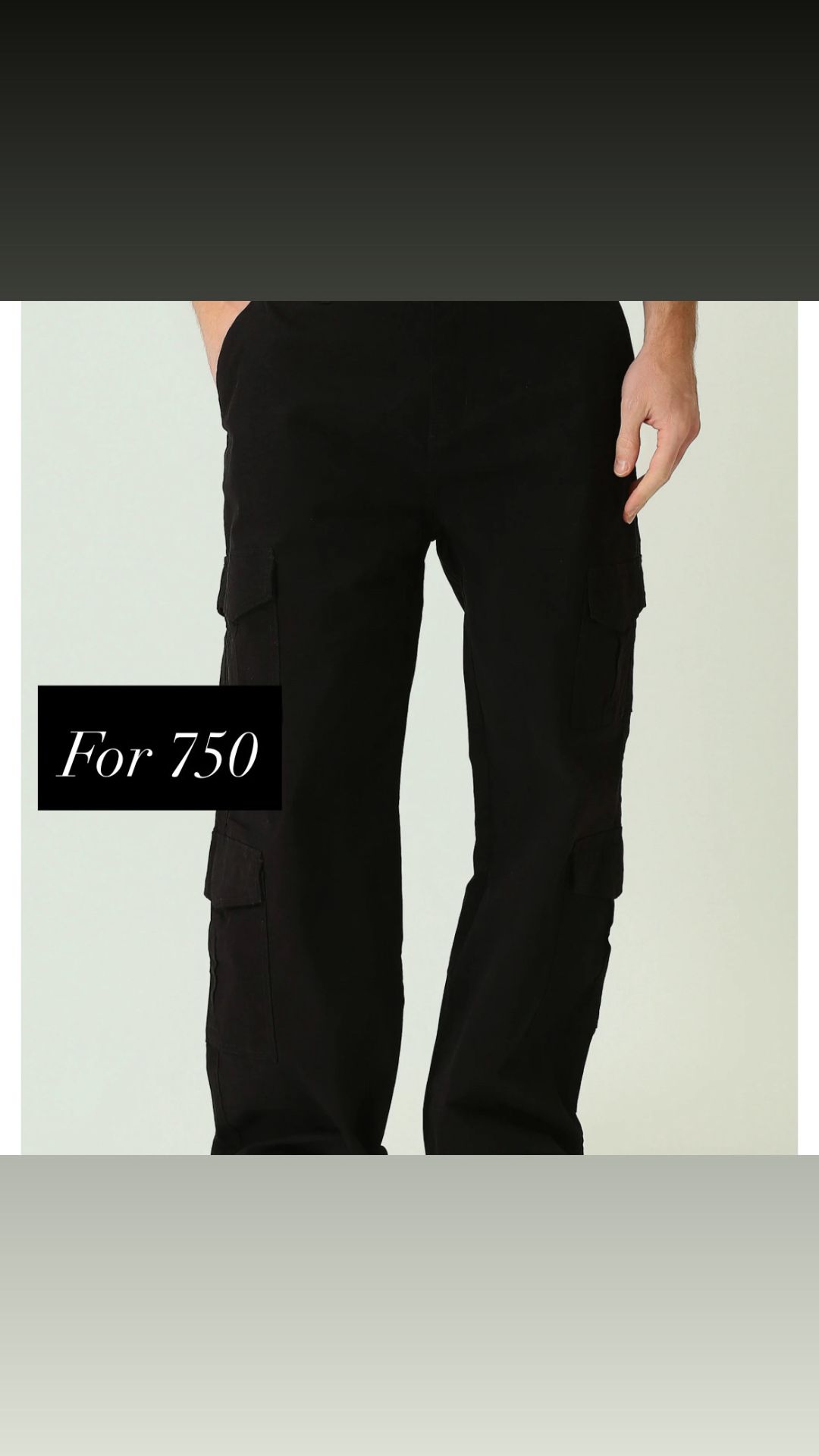 Black cargo pants