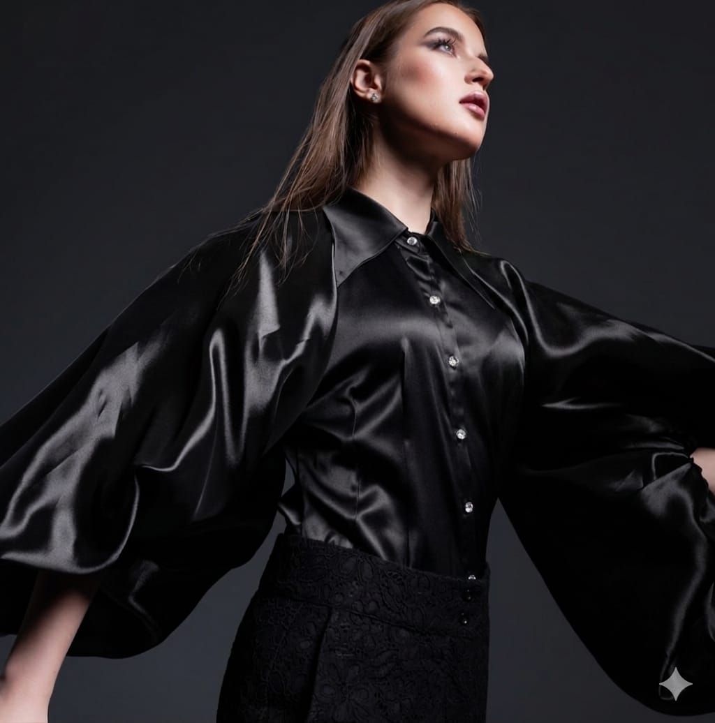 Black Satin Shirt