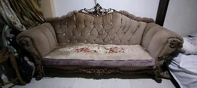Ornate Upholstered Sofa