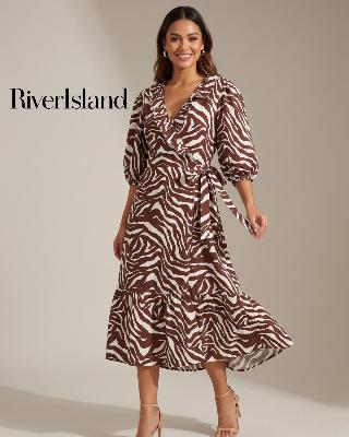 River Island Zebra Print Wrap Dress