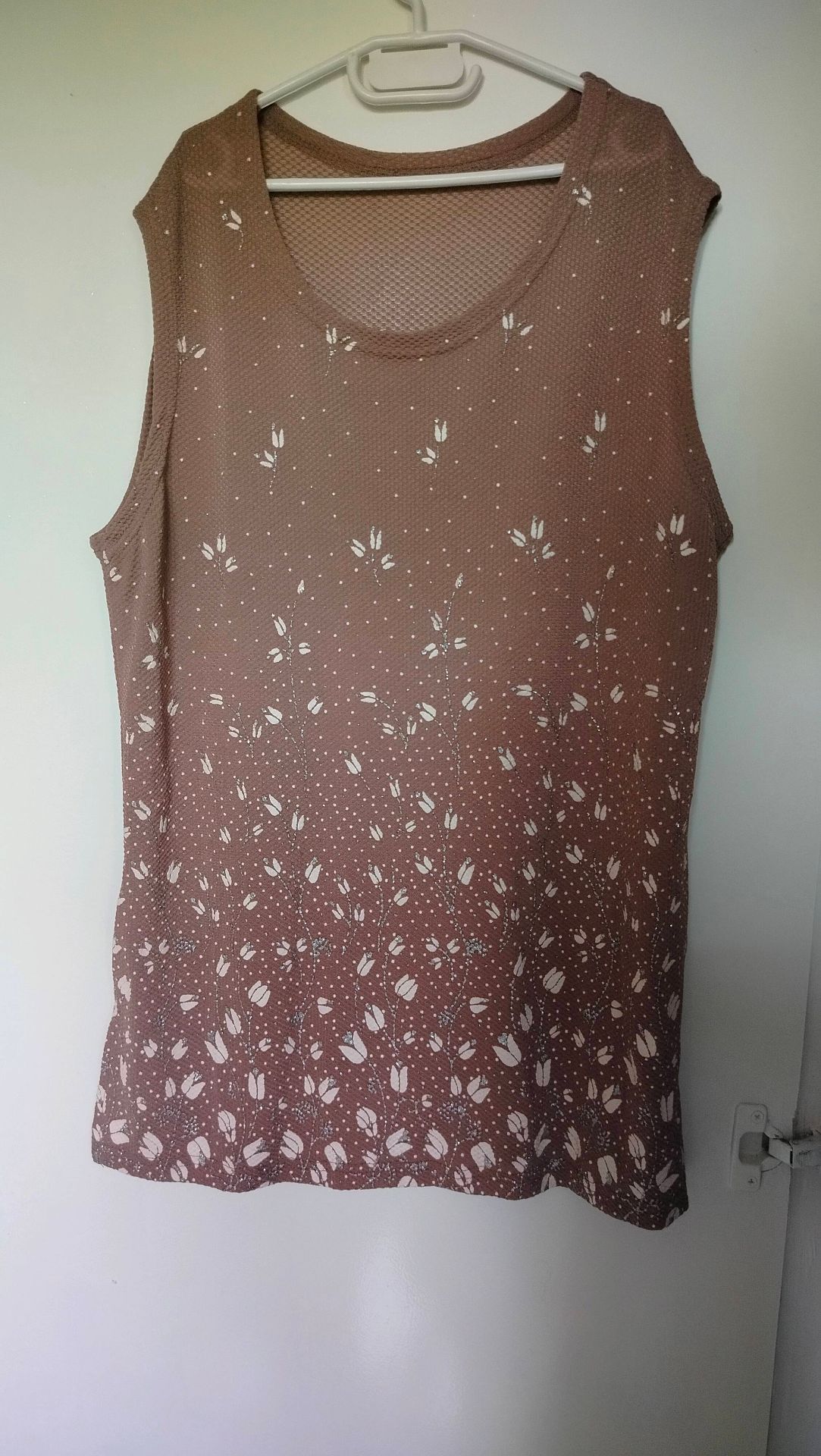 Brown Floral Tank Top
