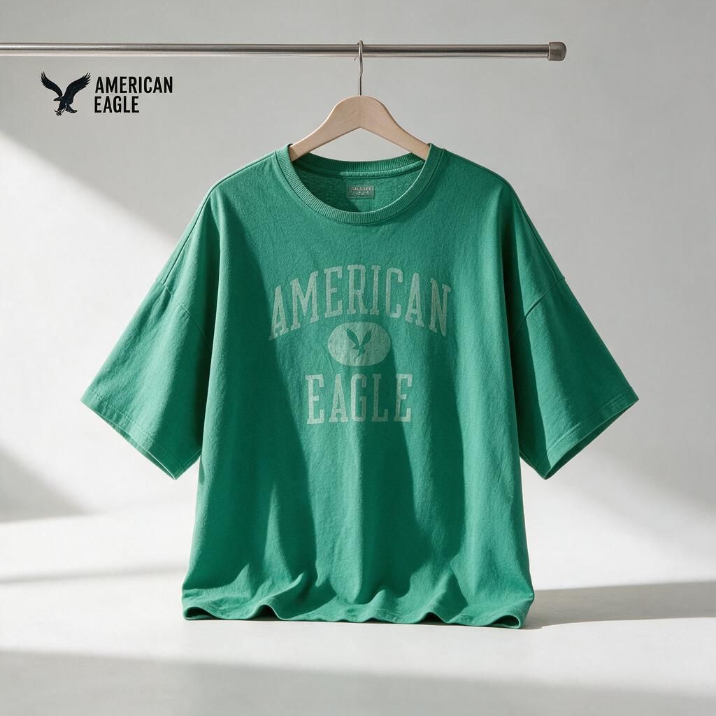 American Eagle Green Graphic T-Shirt