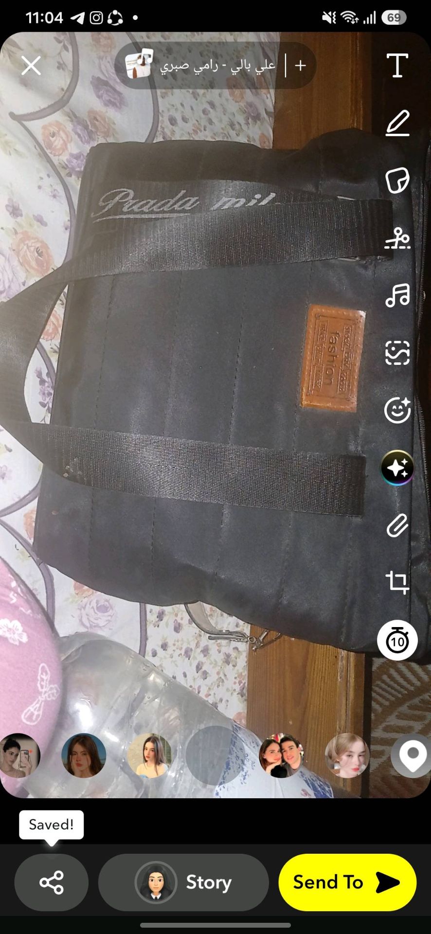 Prada nylon backpack black