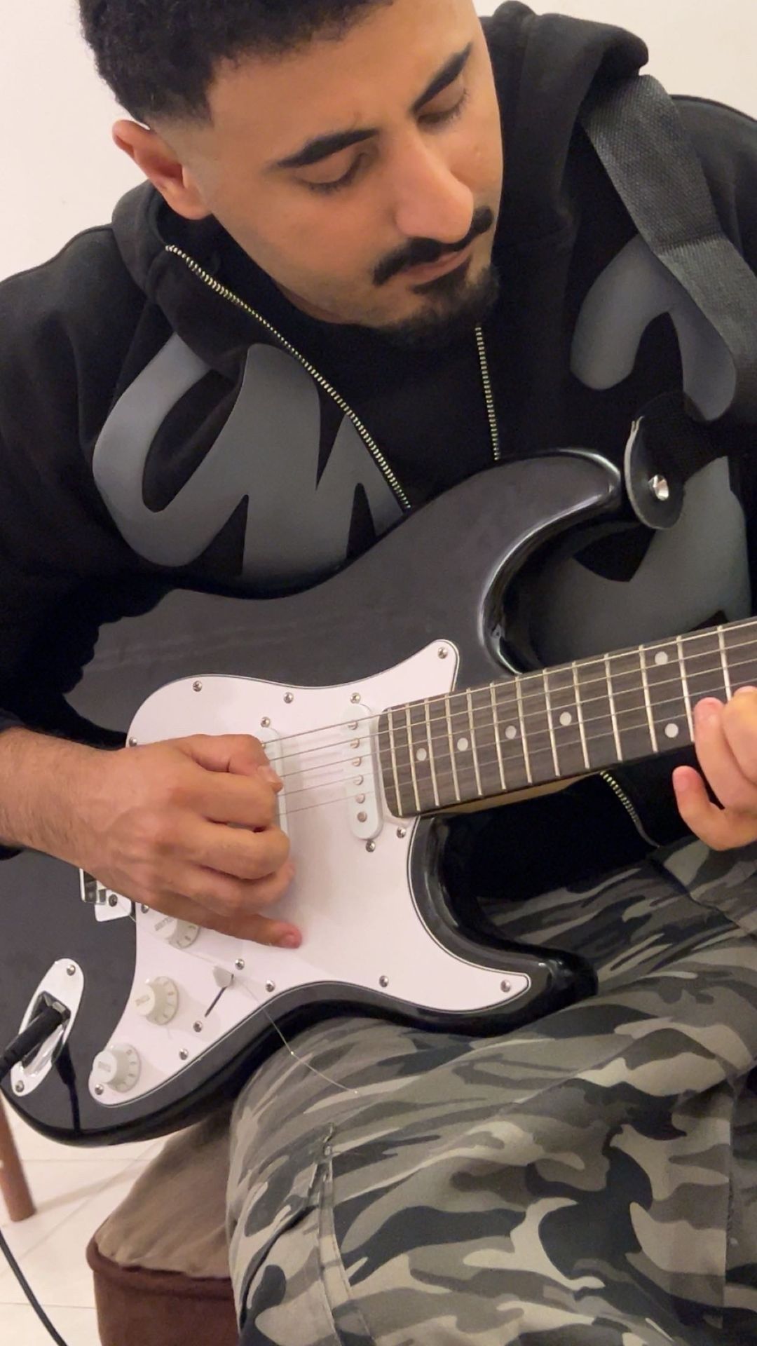 Black & White Electric Guitar