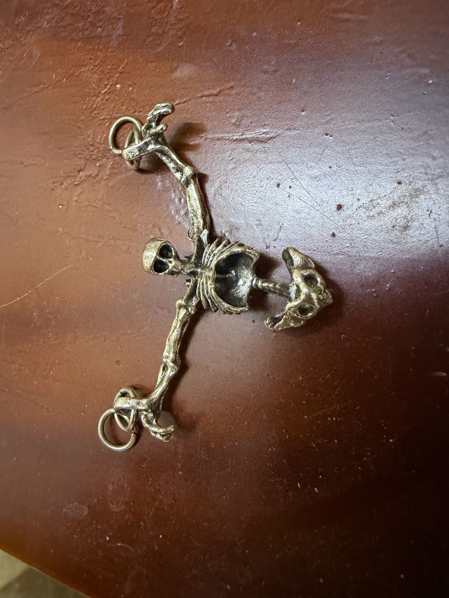 Brass skeleton pendant