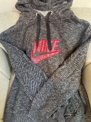 Nike Hoodie Gray Red Logo (XL)