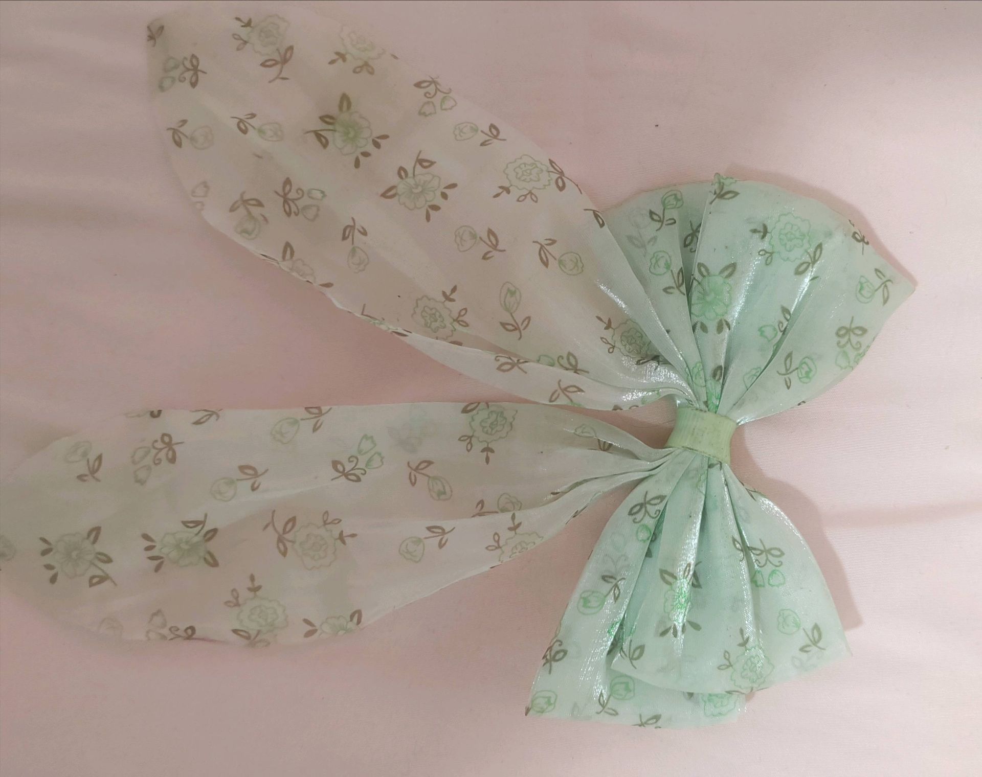 Floral Print Fabric Hair clip
