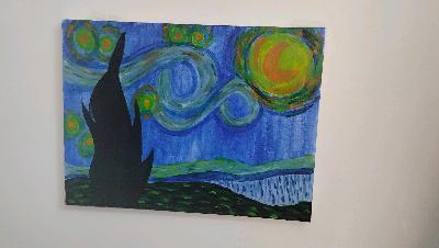Starry Night Inspired Canvas