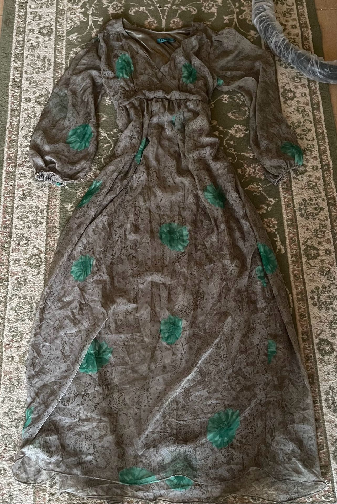 Floral Print Dress Green