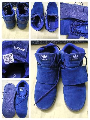 42 Adidas Tubular Blue Boots