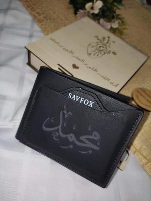 SAVFOX Black Leather Wallet