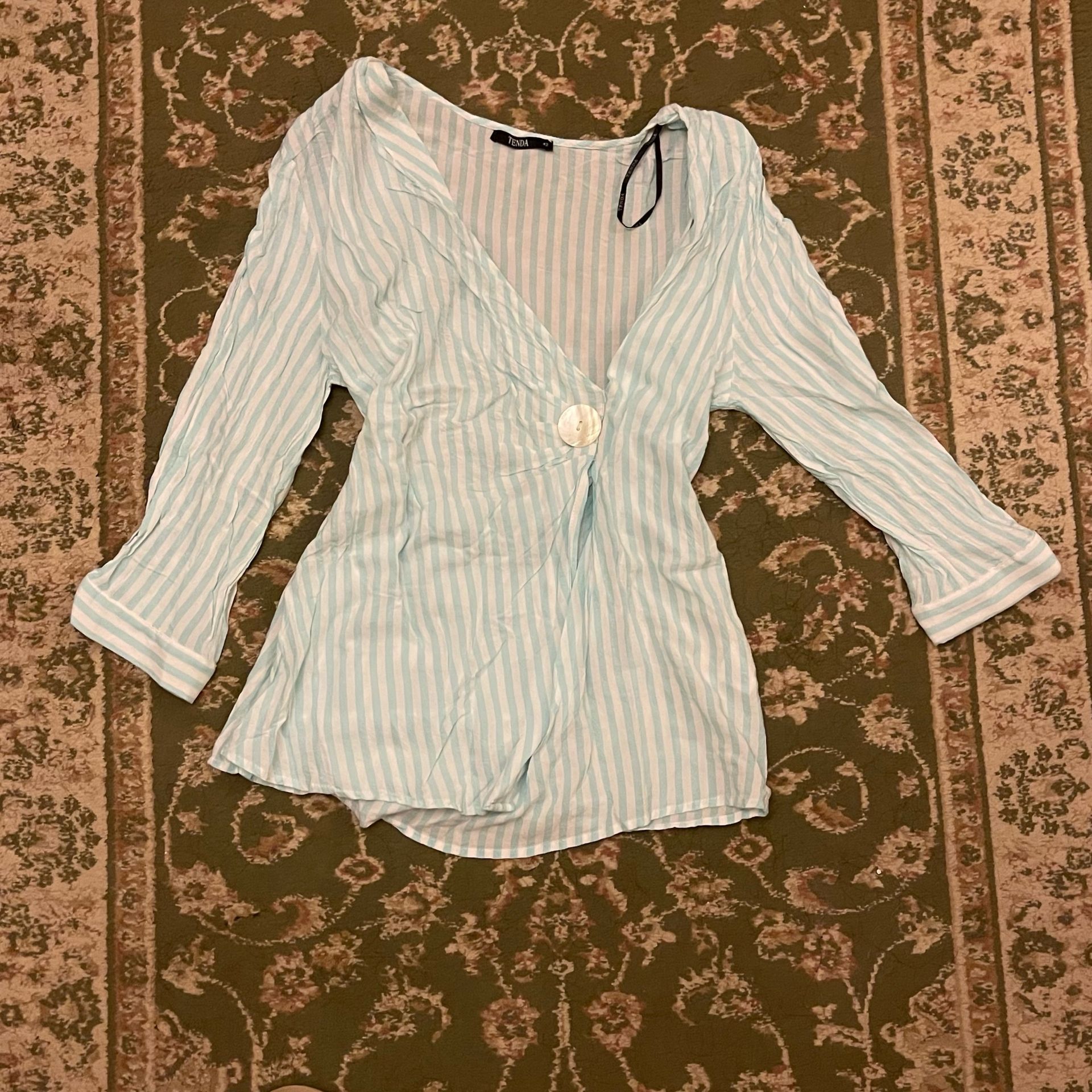 Striped Wrap Top