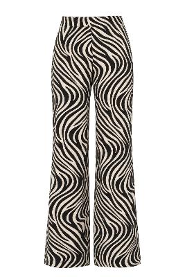 Zebra Print Wide-Leg Pants