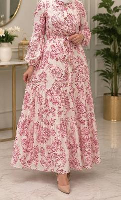 Embroidered White Dress