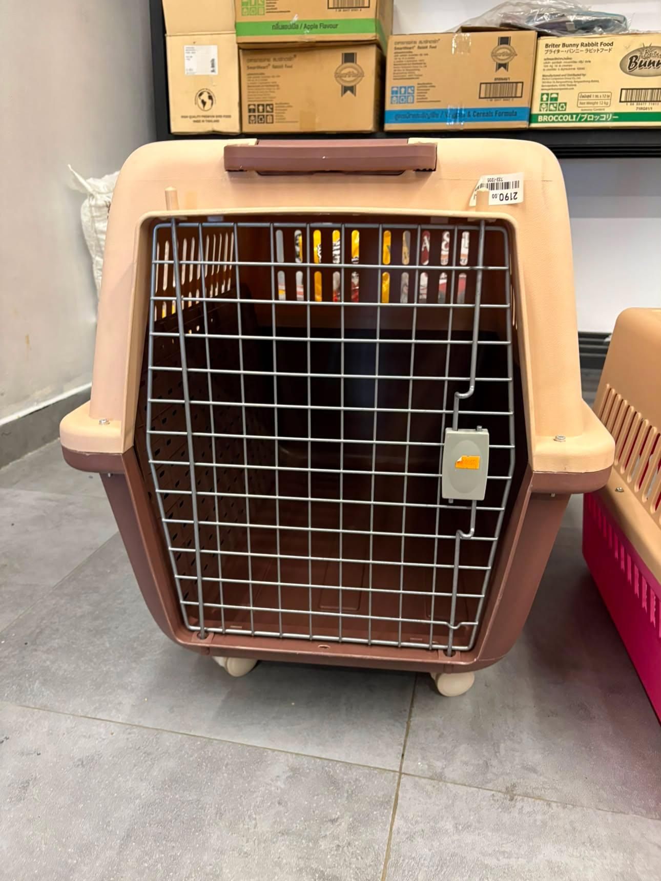 Pet Carrier Crate Brown