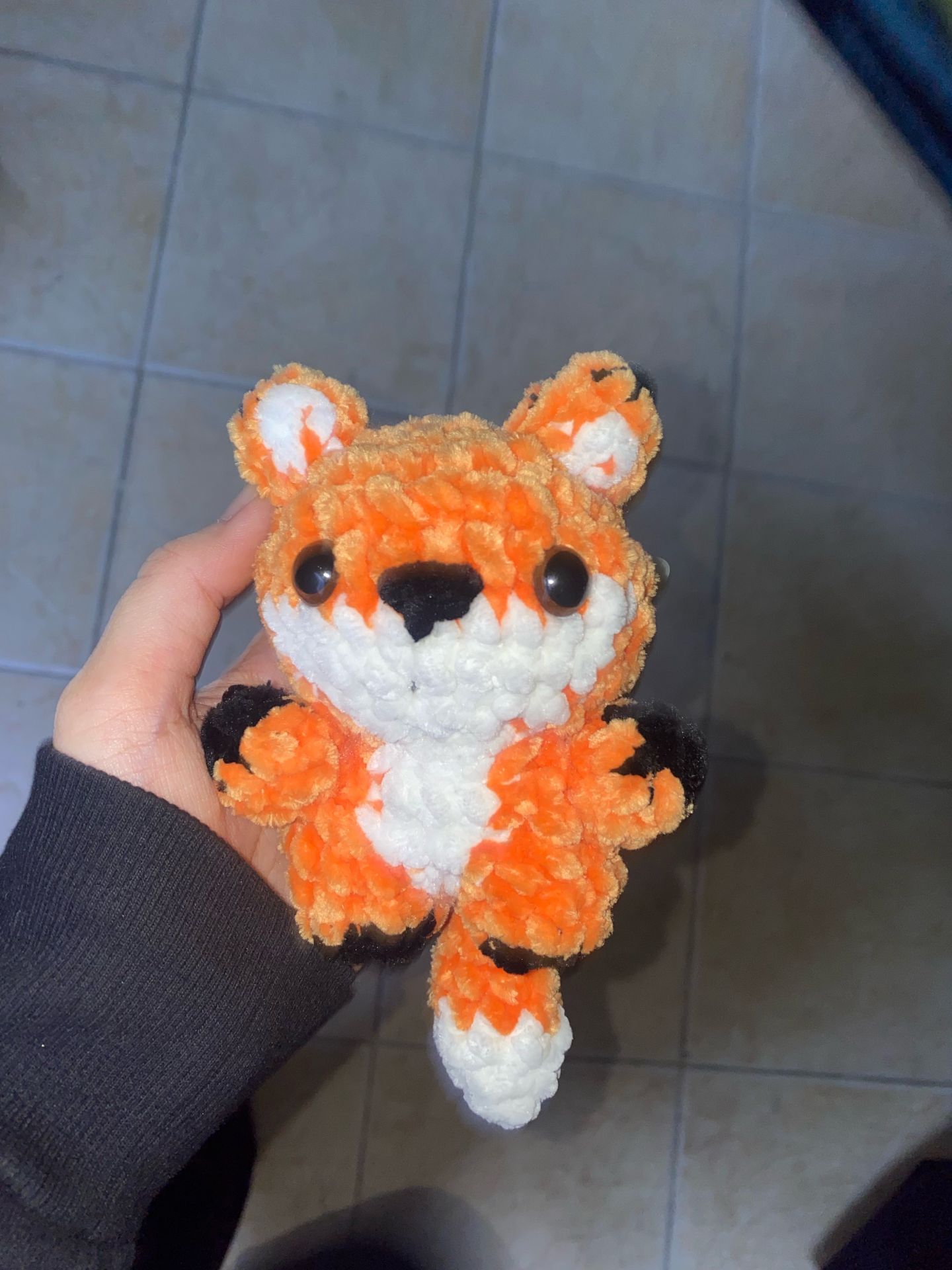 Crocheted Tiger Plush Toy