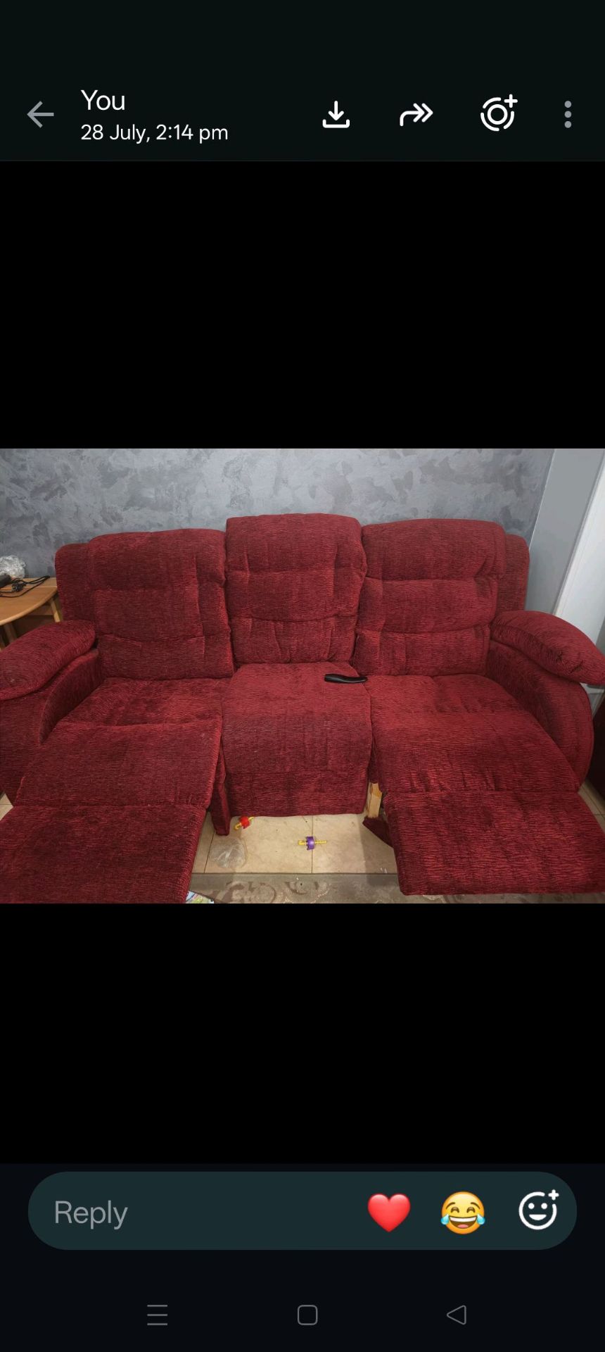 Red Reclining Sectional Sofa