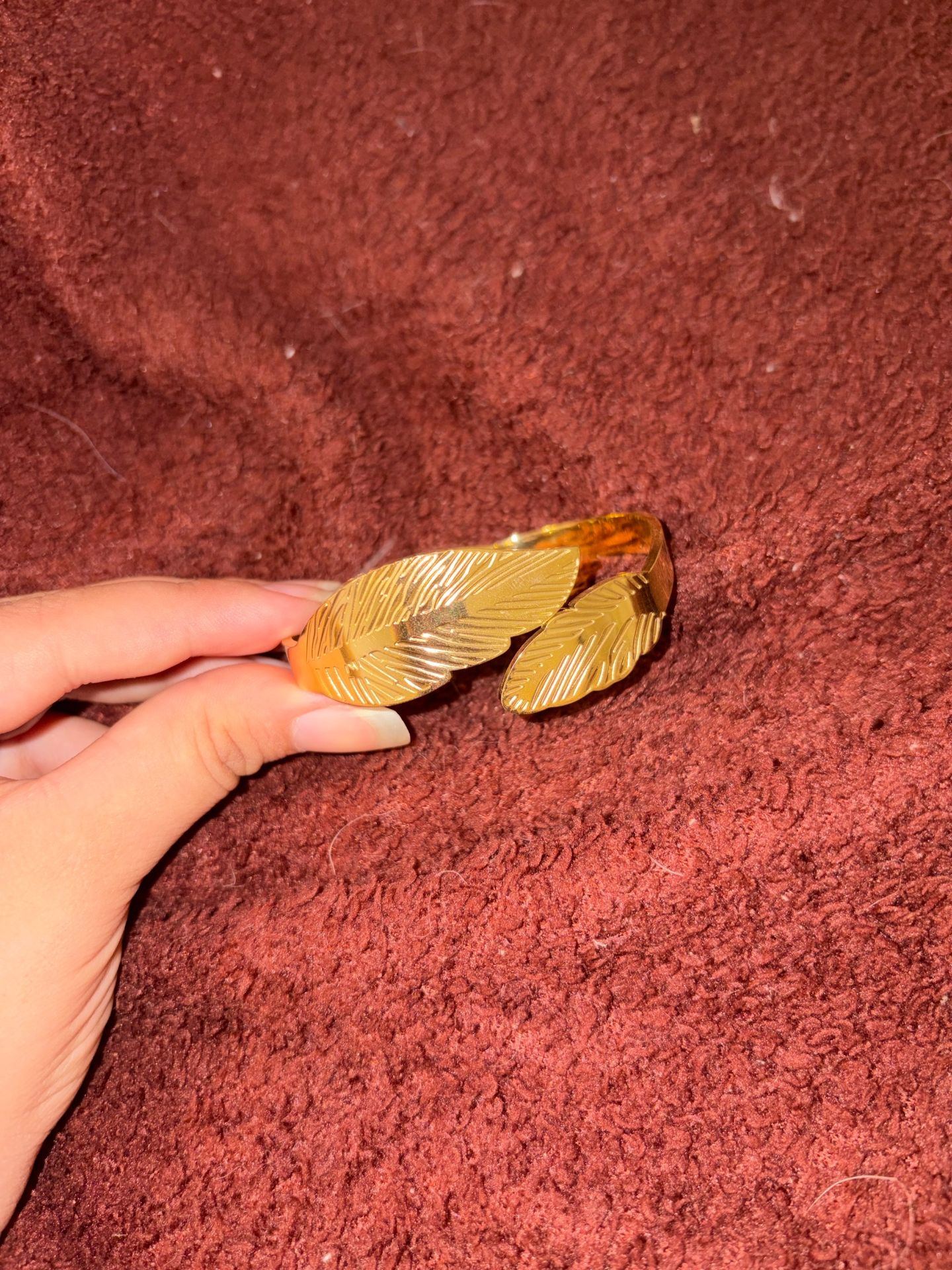 Gold leaf earrings