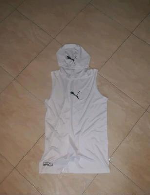Puma White Hooded Tank Top