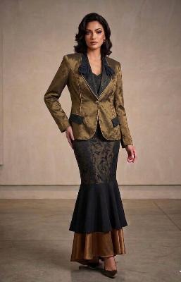 Gold Velvet Blazer