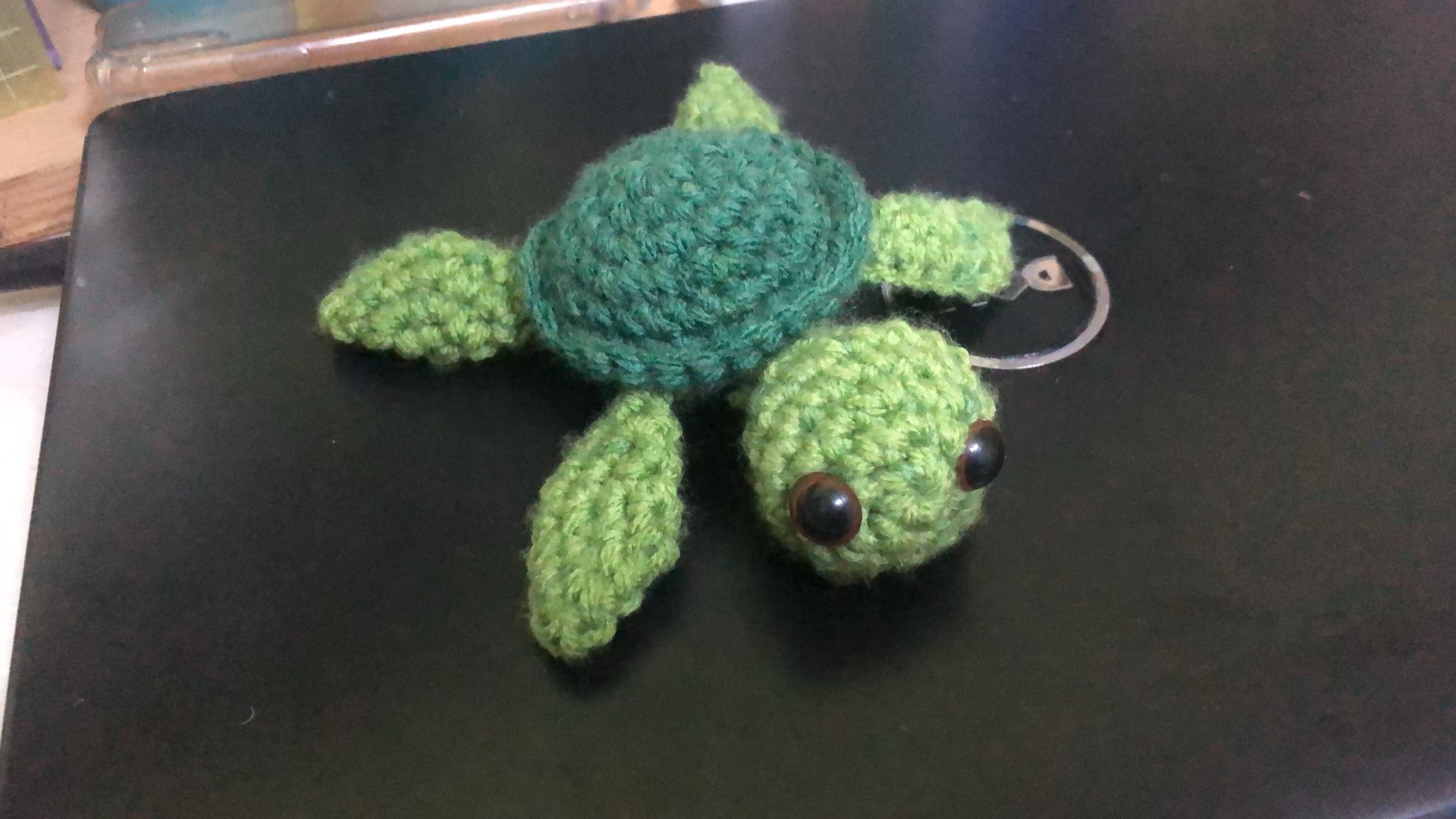Crochet Turtle Keychain