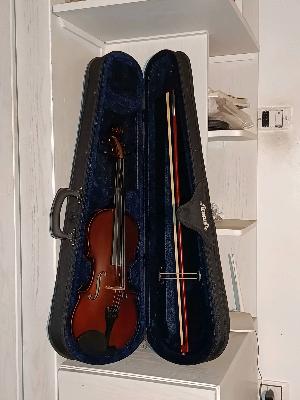 Cello with bow and case