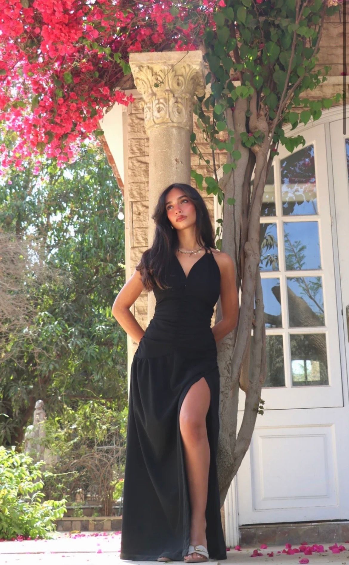 Black Wrap Maxi Dress