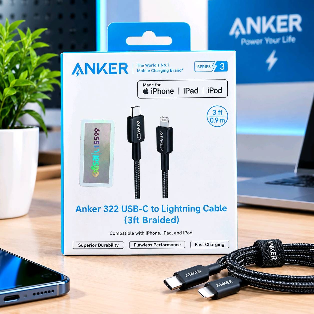 Anker 322 USB-C Lightning Cable