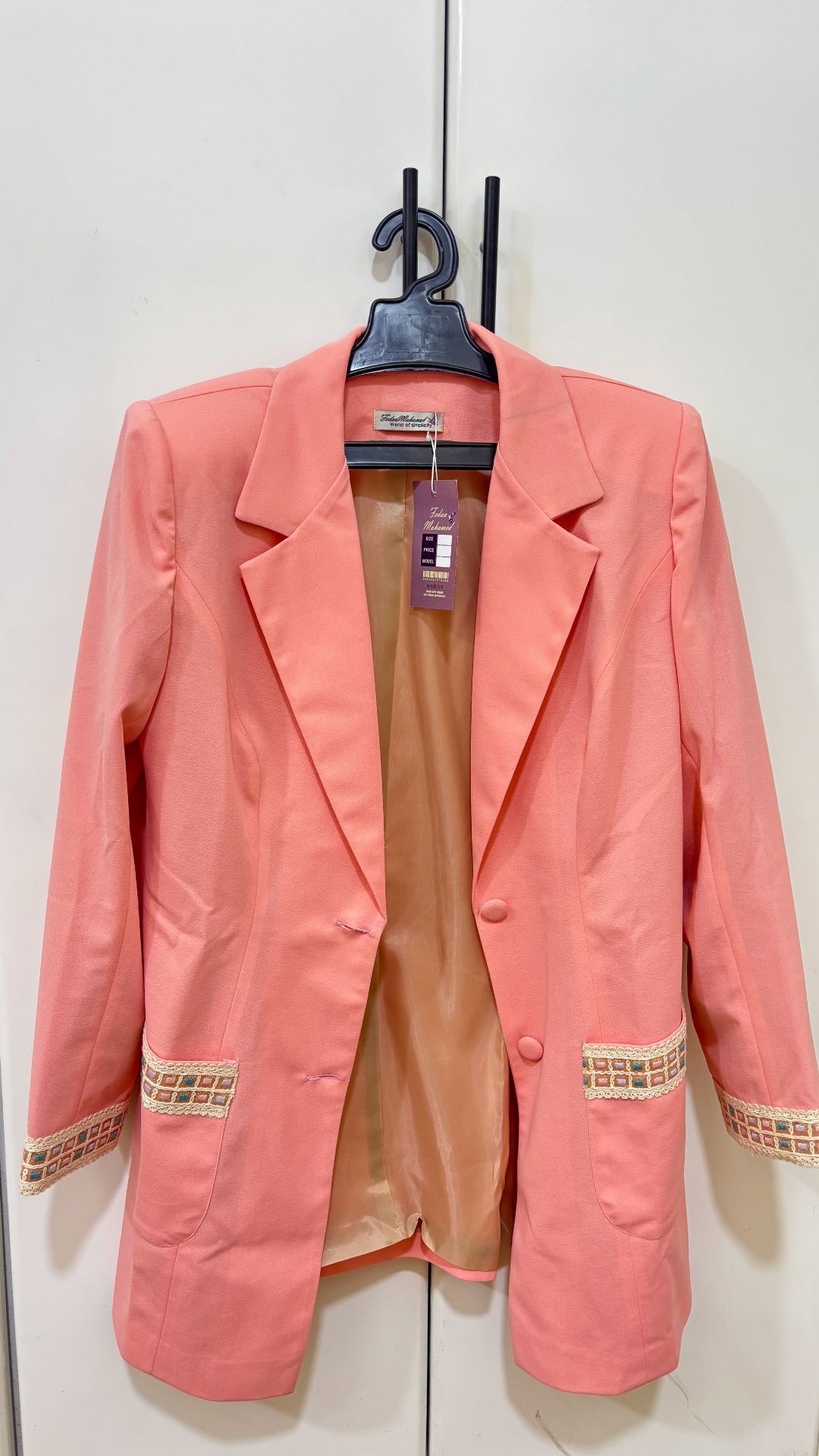 Coral pink blazer