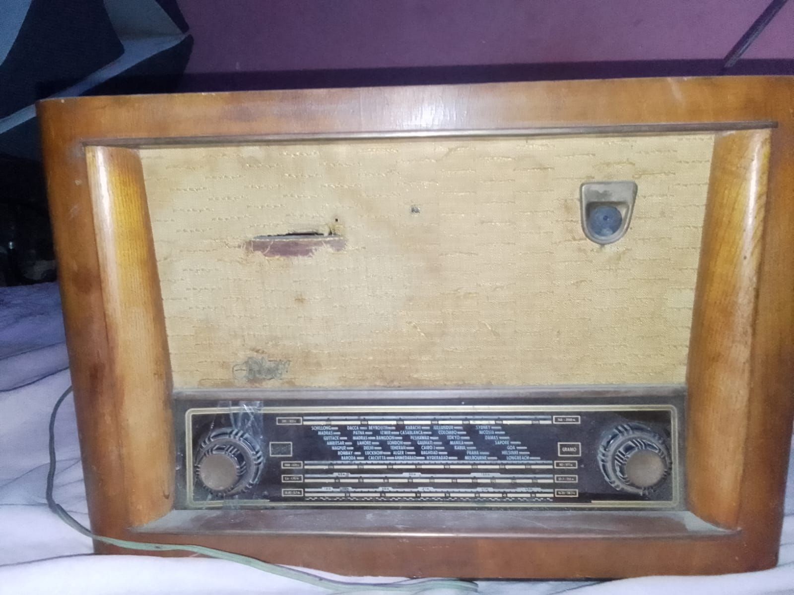 Vintage Wooden Radio