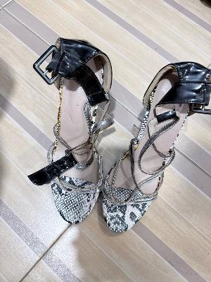 Sequin Ankle Strap Heels