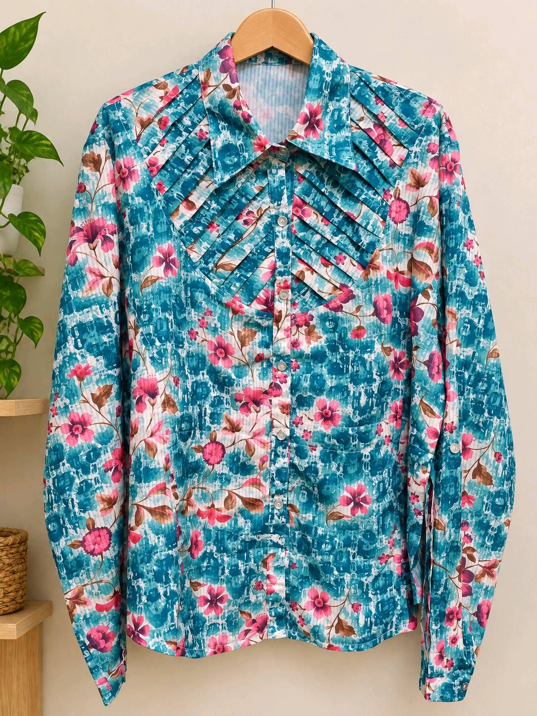 Floral Print Button-Up Shirt