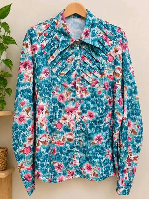Floral Print Button-Up Shirt