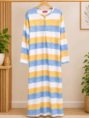 Striped Henley Nightgown