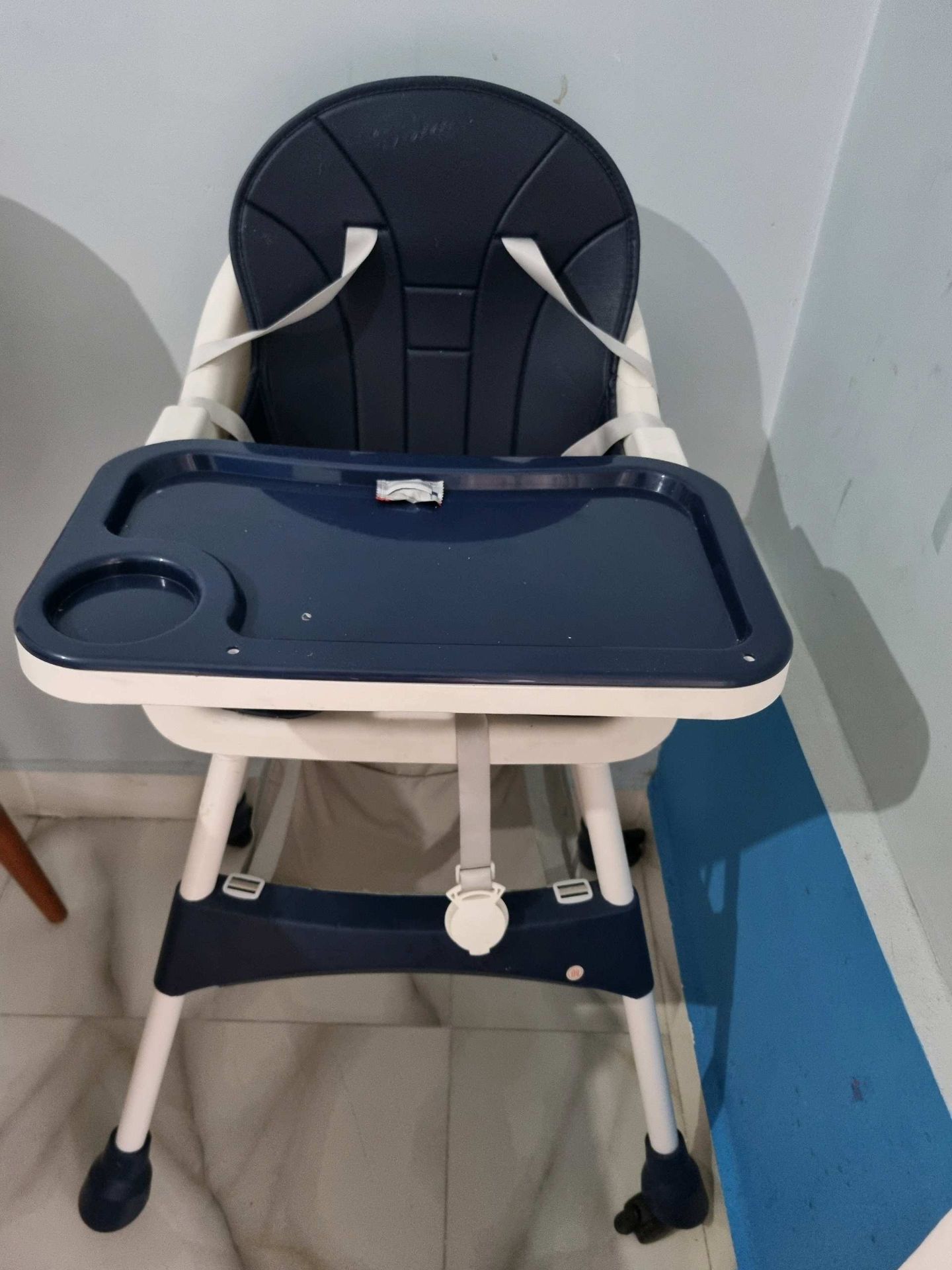 Baby High Chair Navy Blue