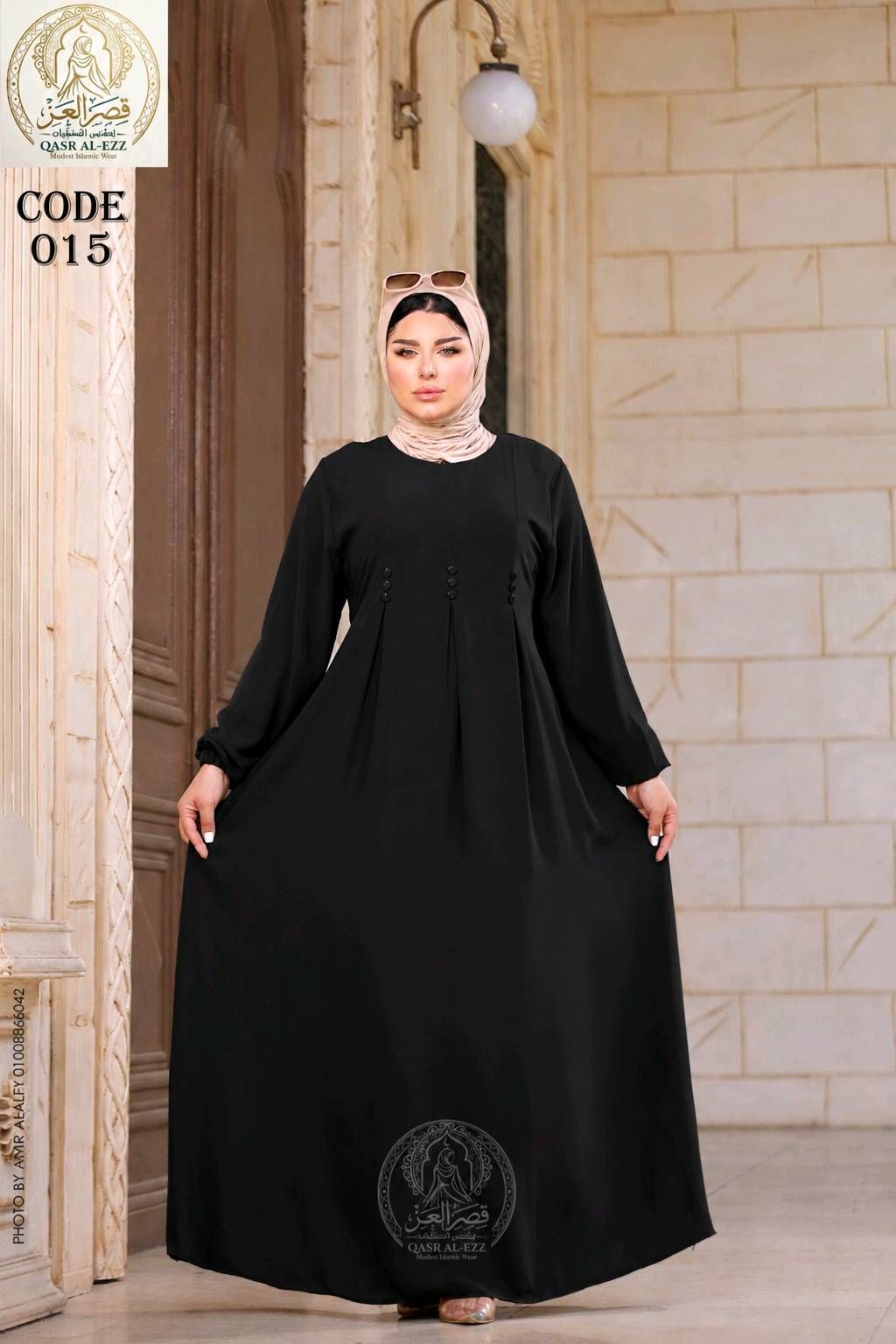 فستان أسود خامه كريب سعودي
