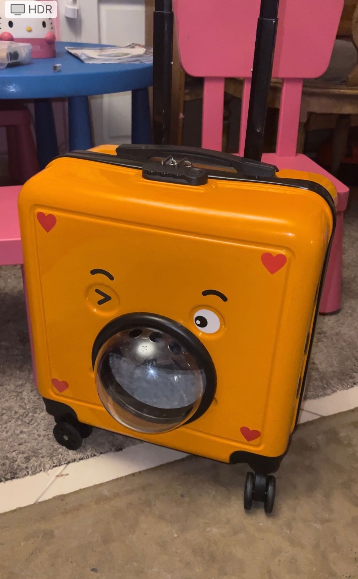 Wheeled pet carrier with a lon