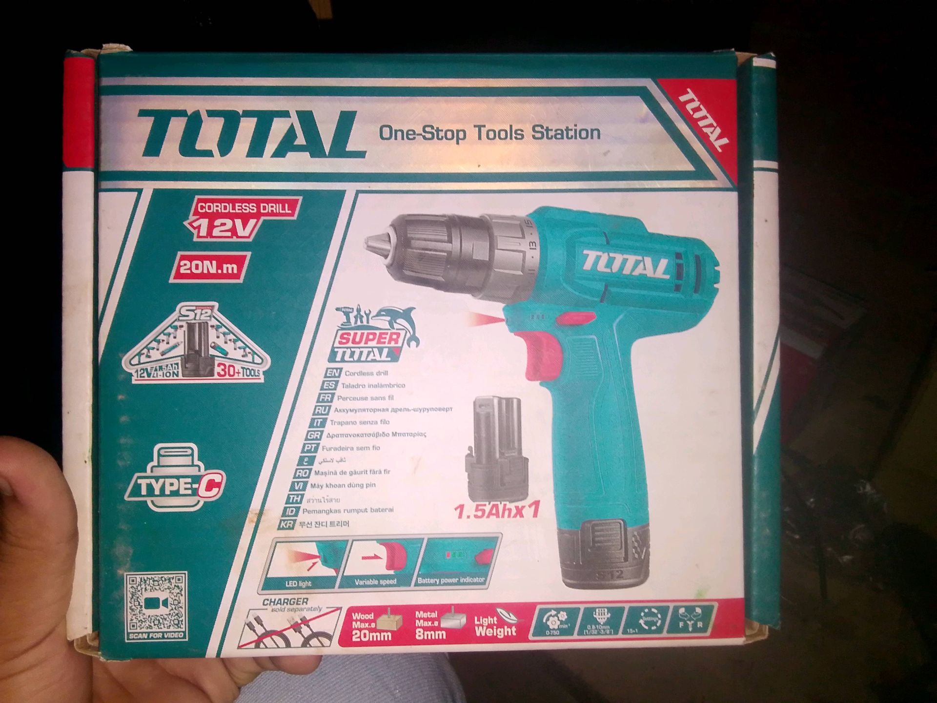 Total 12V Cordless Drill