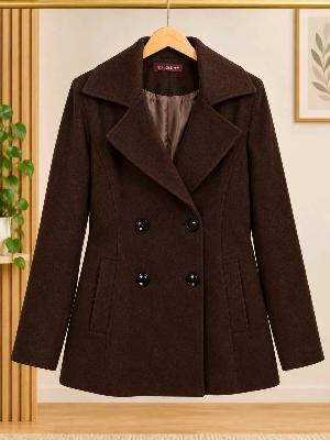 R&L Brown Double-Breasted Blazer