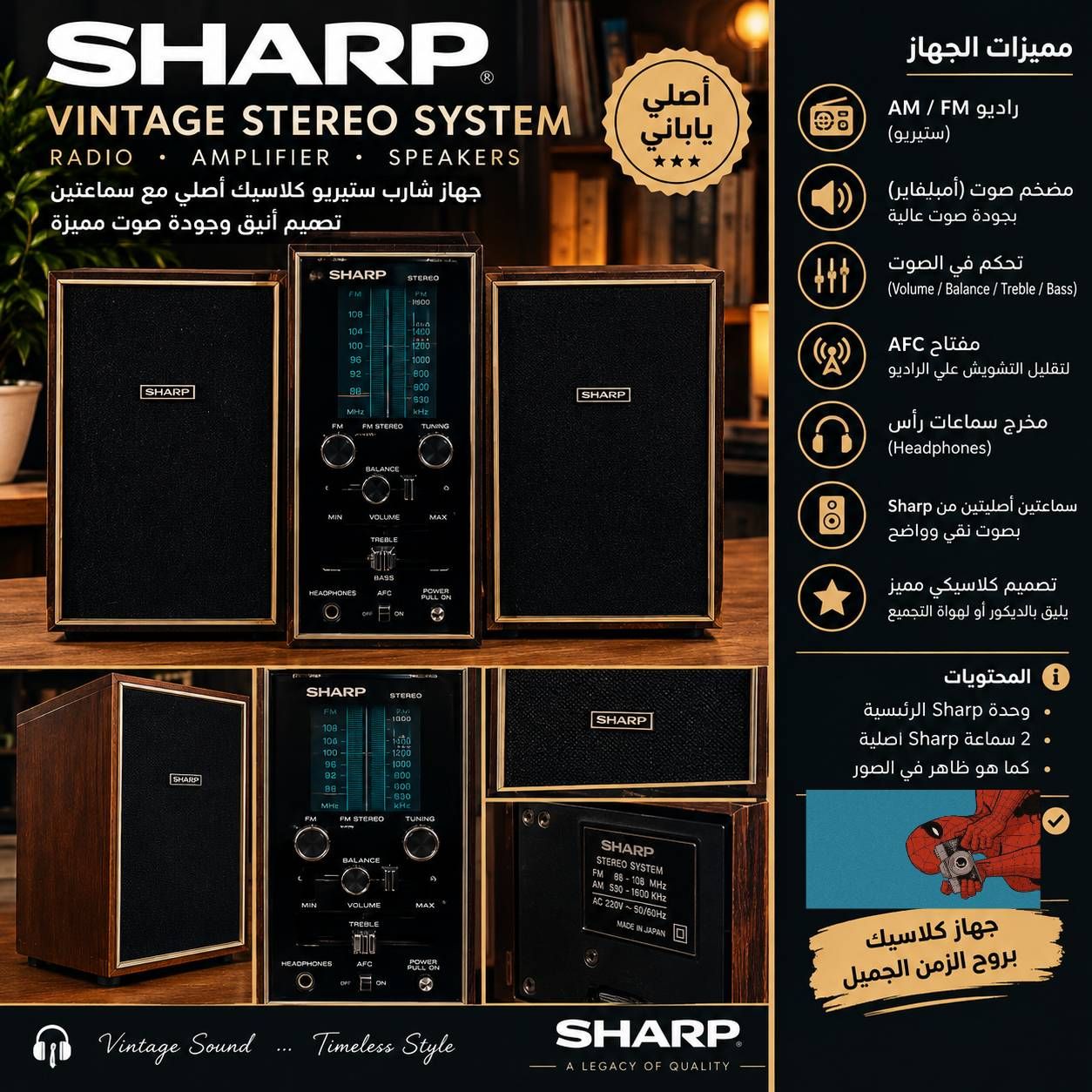 Sharp Vintage Stereo System