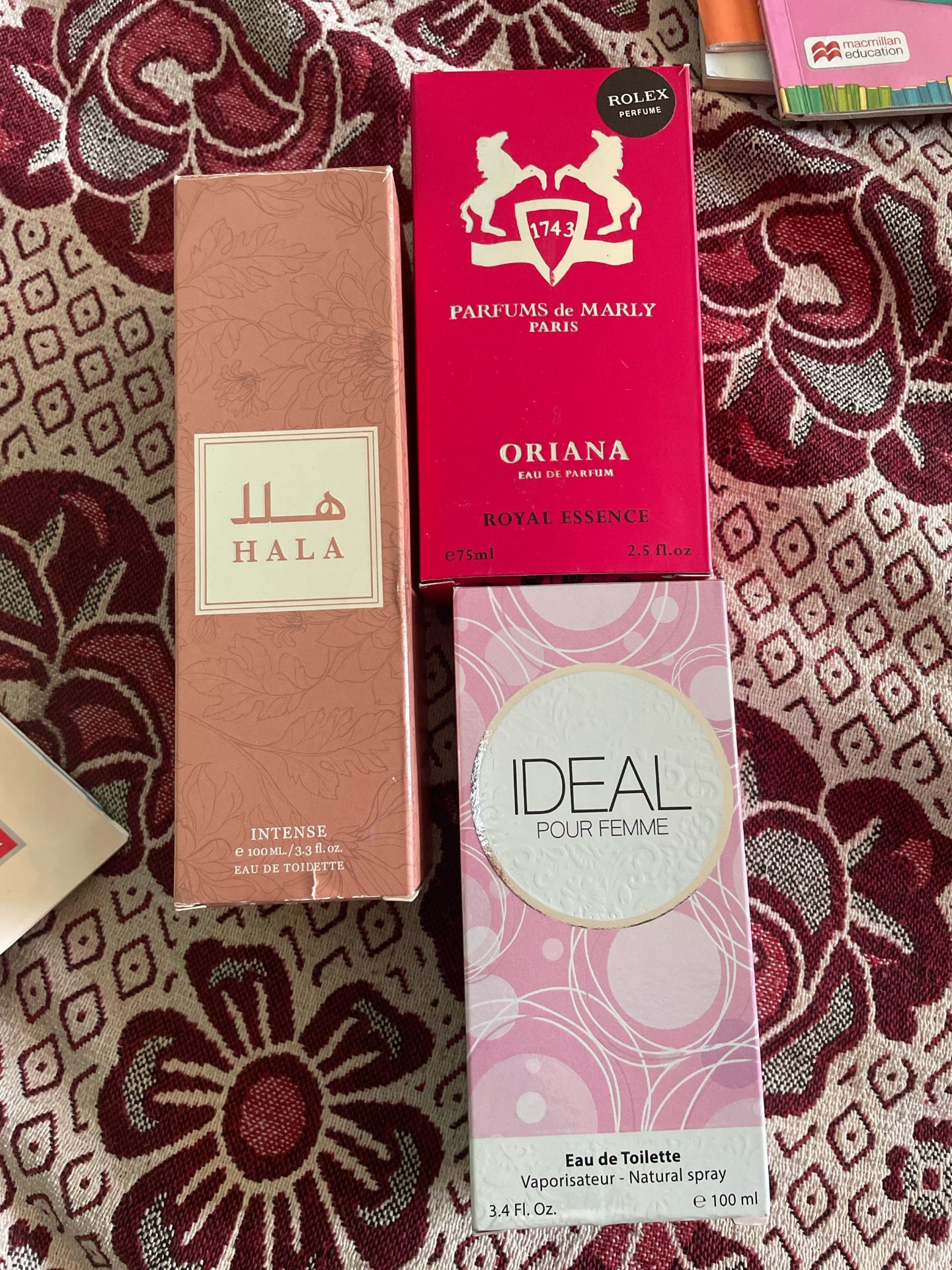 three perfume back