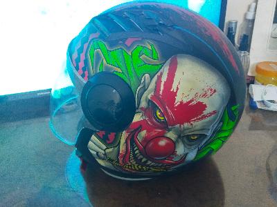 Motorcycle Helmet - Clown