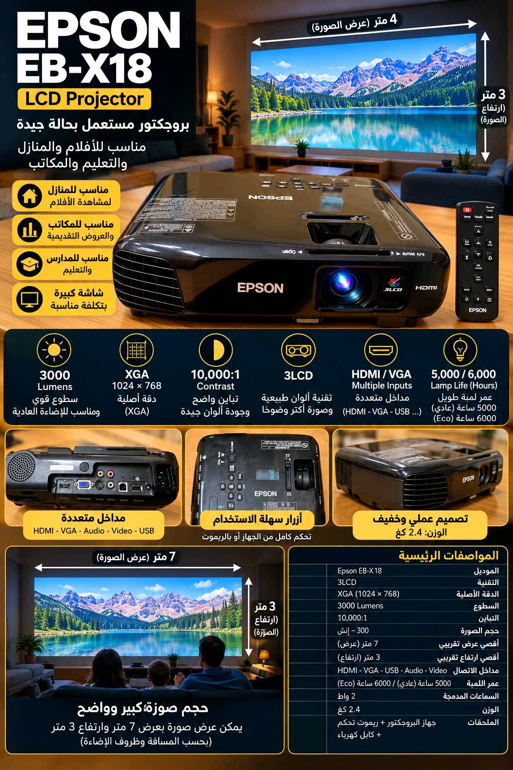 Epson EB-X18 LCD Projector