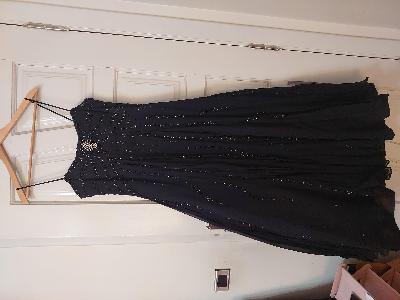 Black Beaded Evening Dress
