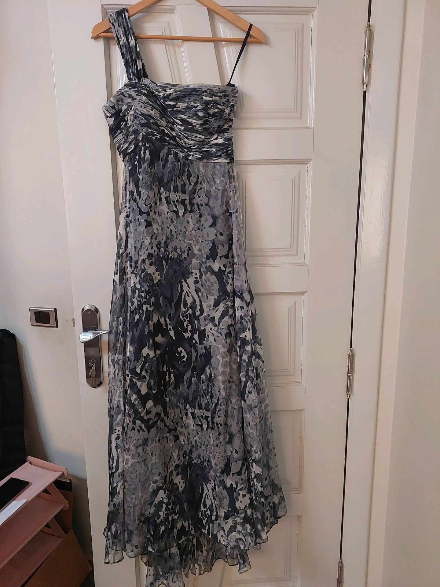 Black Floral Print Maxi Dress