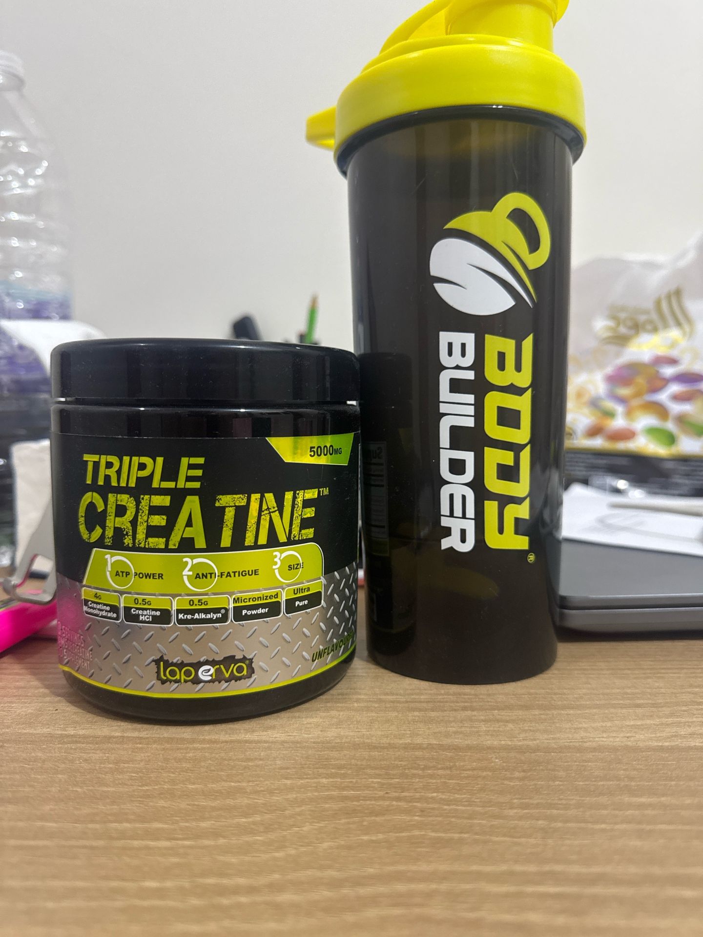 Triple Creatine & Shaker Bottle Set