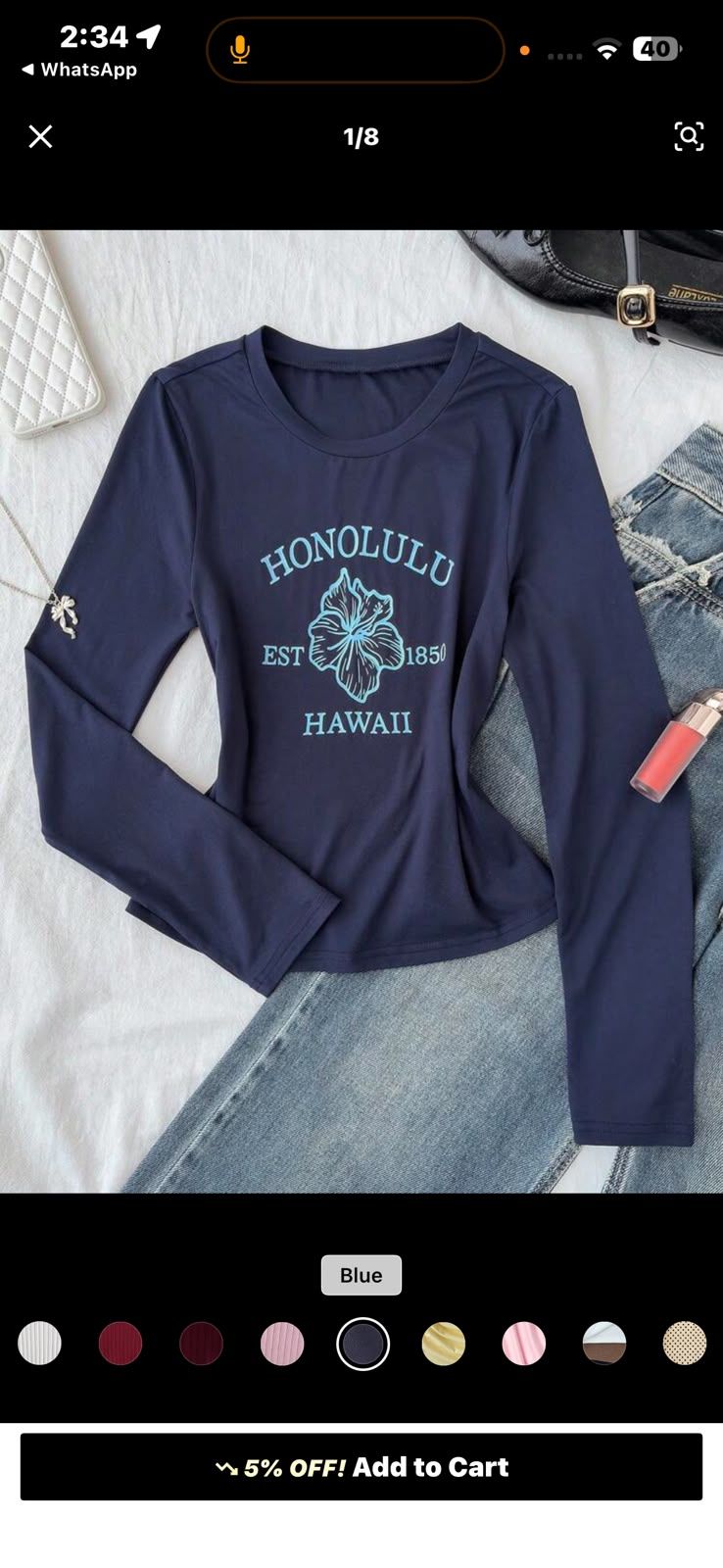 Honolulu Hawaii Long Sleeve Top